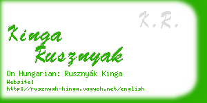 kinga rusznyak business card
